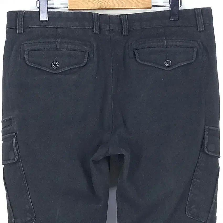 커스텀멜로우 남성 스판 카고 슬림 데님팬츠 블랙 (HU36673) 4