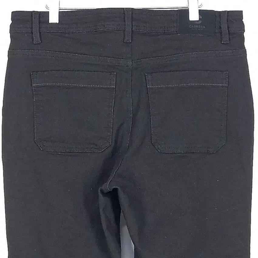 까레라 여 간절기 약기모 일자 스판 데님팬츠 블랙32(HU36641) 4