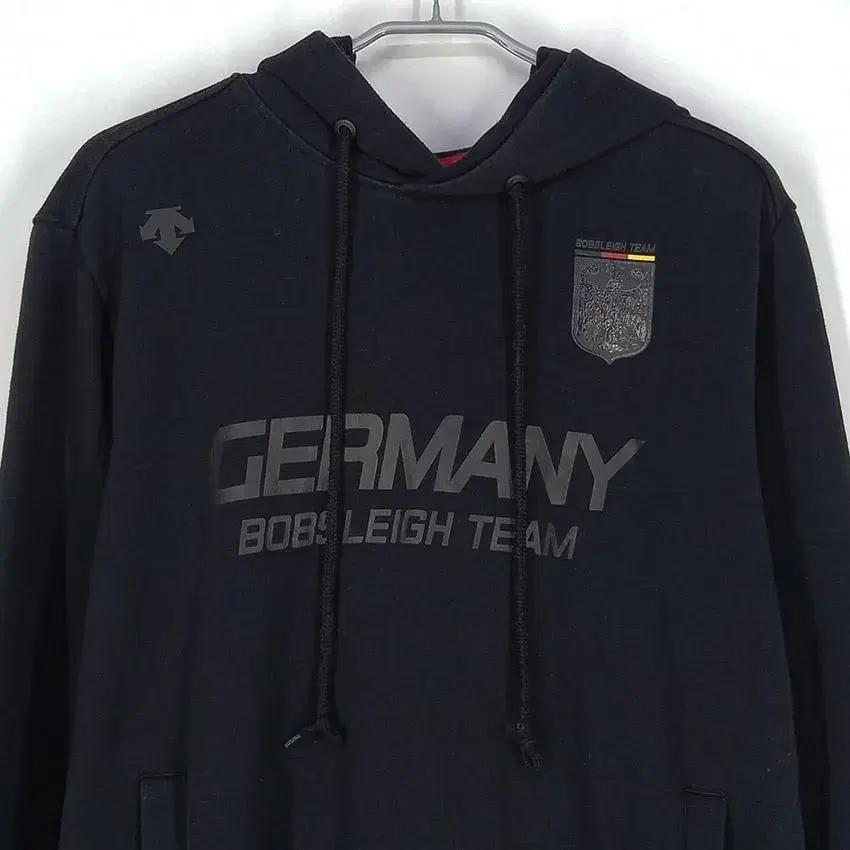 데상트 남 GERMANY빅레터링 포켓 후드탑 블랙M(HU20674) 4