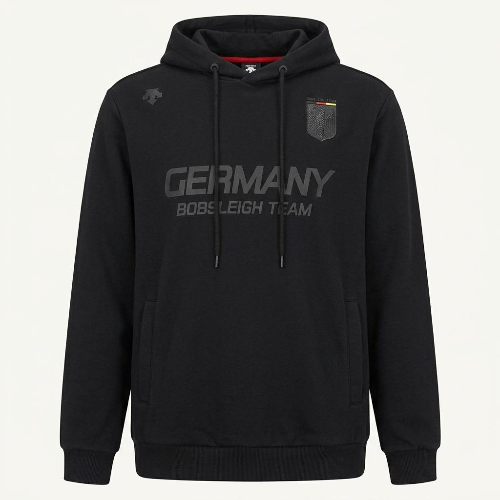 데상트 남 GERMANY빅레터링 포켓 후드탑 블랙M(HU20674) 1
