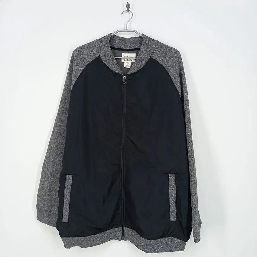 빈티지 남성 방풍 니트집업자켓 블랙 그레이 2XL (HU10734) 2