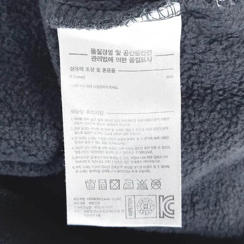LMC 남성 로고자수 기모 반집업 맨투맨 블랙 (HU36356) 6
