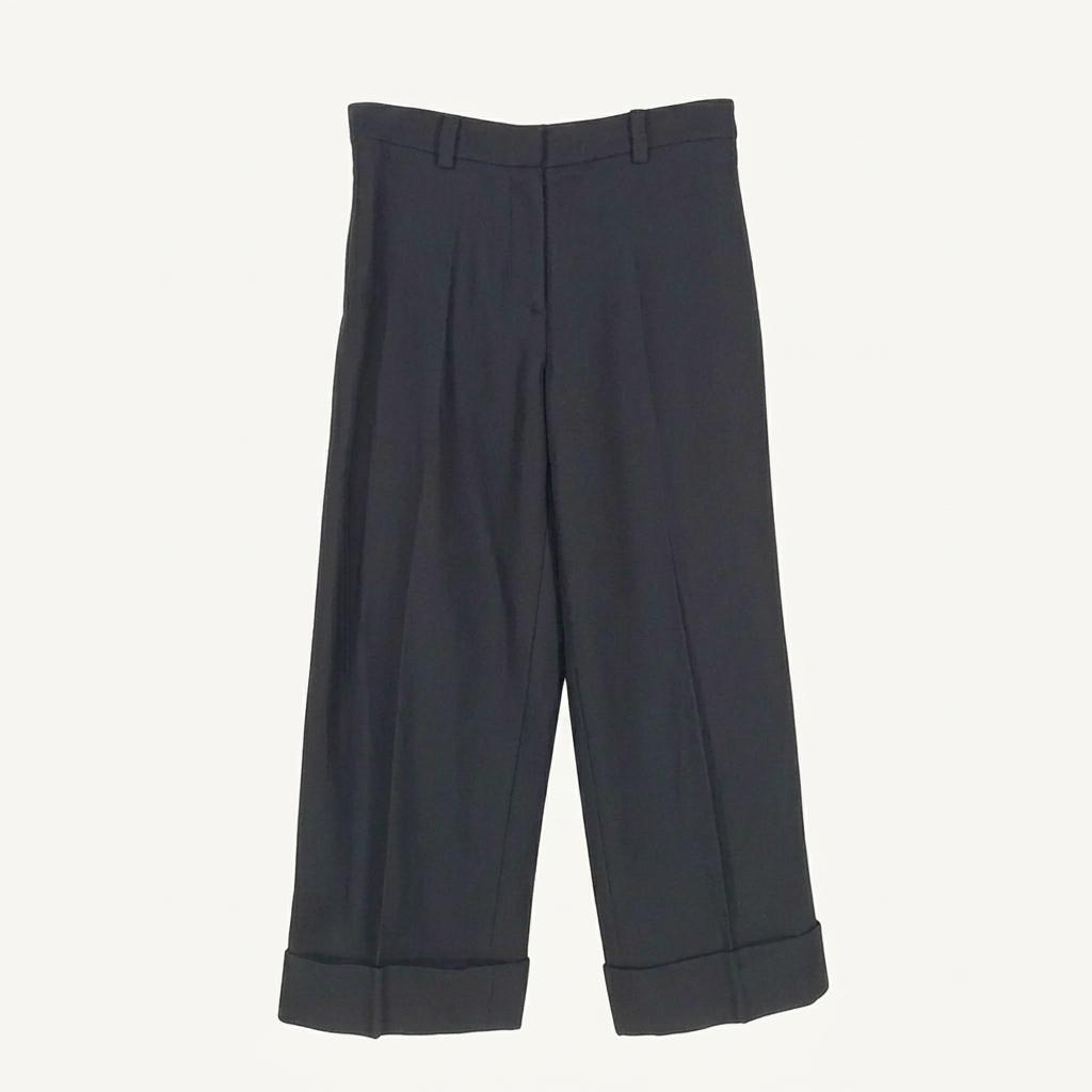 톰보이 여성 롤업 일자핏 모직 8부팬츠 블랙64 (HU36233) 1
