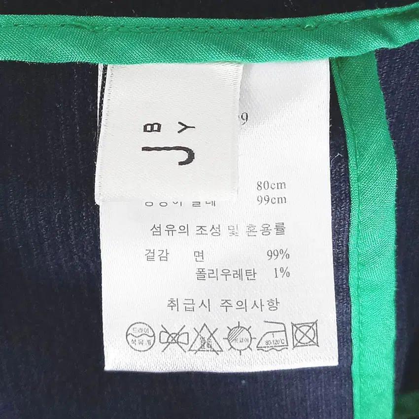 제이바이 여성 뒷밴딩 8부 골덴팬츠 네이비80 (HU36226) 5