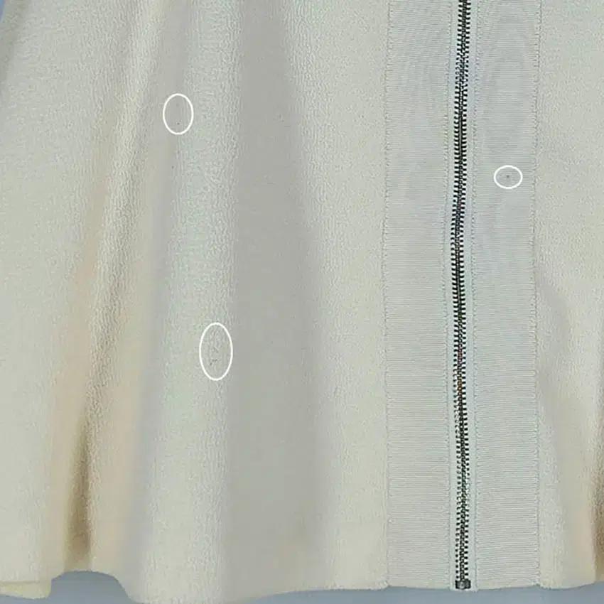 샤틴 여성 앞지퍼 폴리 춘추 플레어스커트 크림 (HU36205) 6