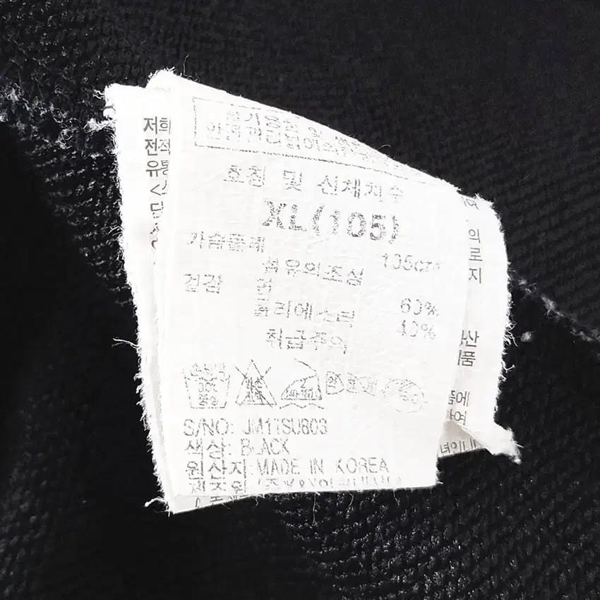 지프 남성 로고프린팅 클래식핏 맨투맨 블랙105 (HU36193) 6