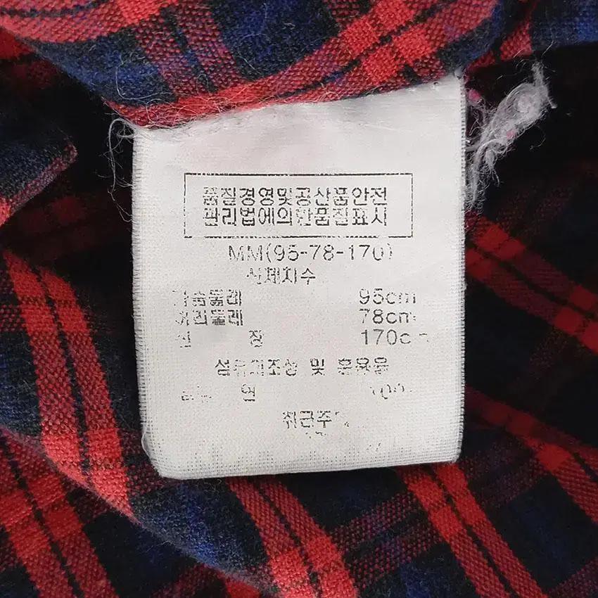 카이아크만 남 배색체크 코튼 셔츠남방 레드MM (HU21909) 8