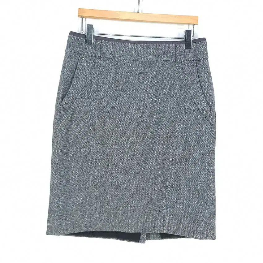 앤클라인 여성 슬림핏 모직스커트 그레이 (HU35879) 2
