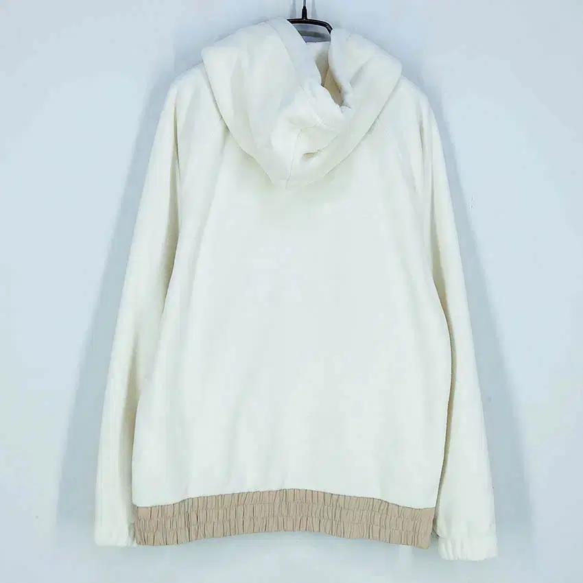 르꼬끄 여성 빅로고 플리스 후드티 아이보리90 (HU35779) 3
