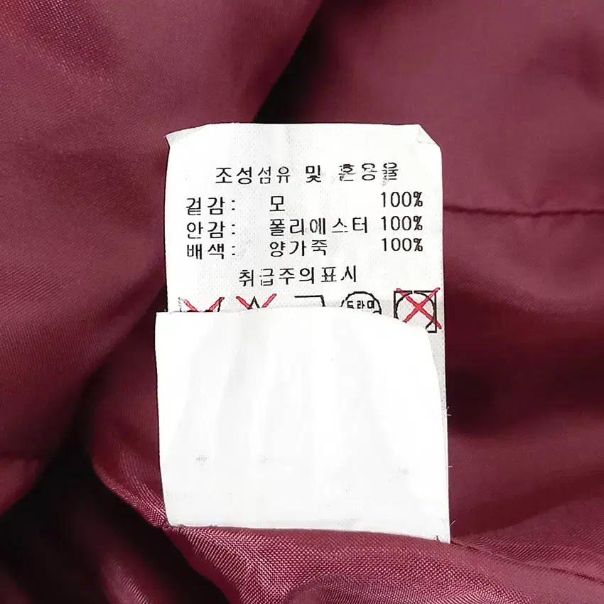시슬리 여성 넥양가죽 모직코트 블랙 (HU35749) 9