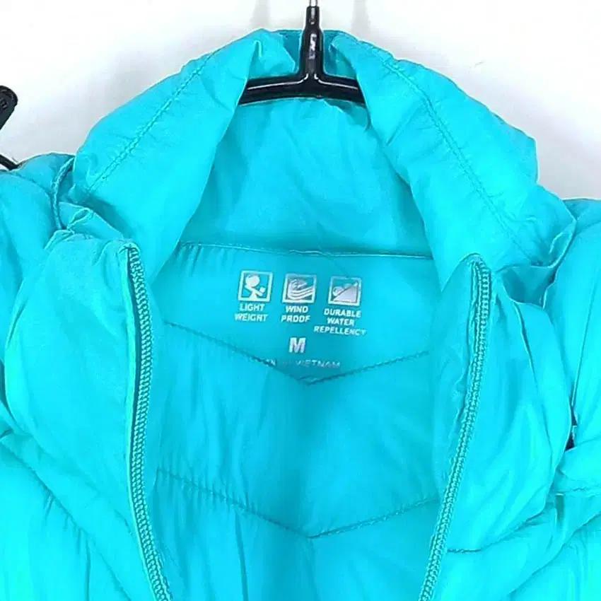노스페이스 여성 후드탈부착 덕다운 경량패딩 민트 (HU35550) 7