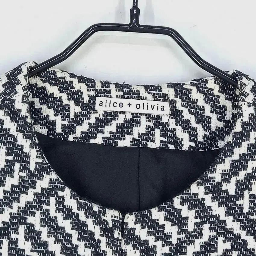 앨리스앤올리비아 여 추동 후크 아크릴혼방자켓 블랙 (HU35503) 7