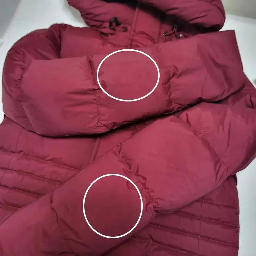 노스페이스700 여 경량 구스다운 후드패딩 버건디85 (HU26689) 10
