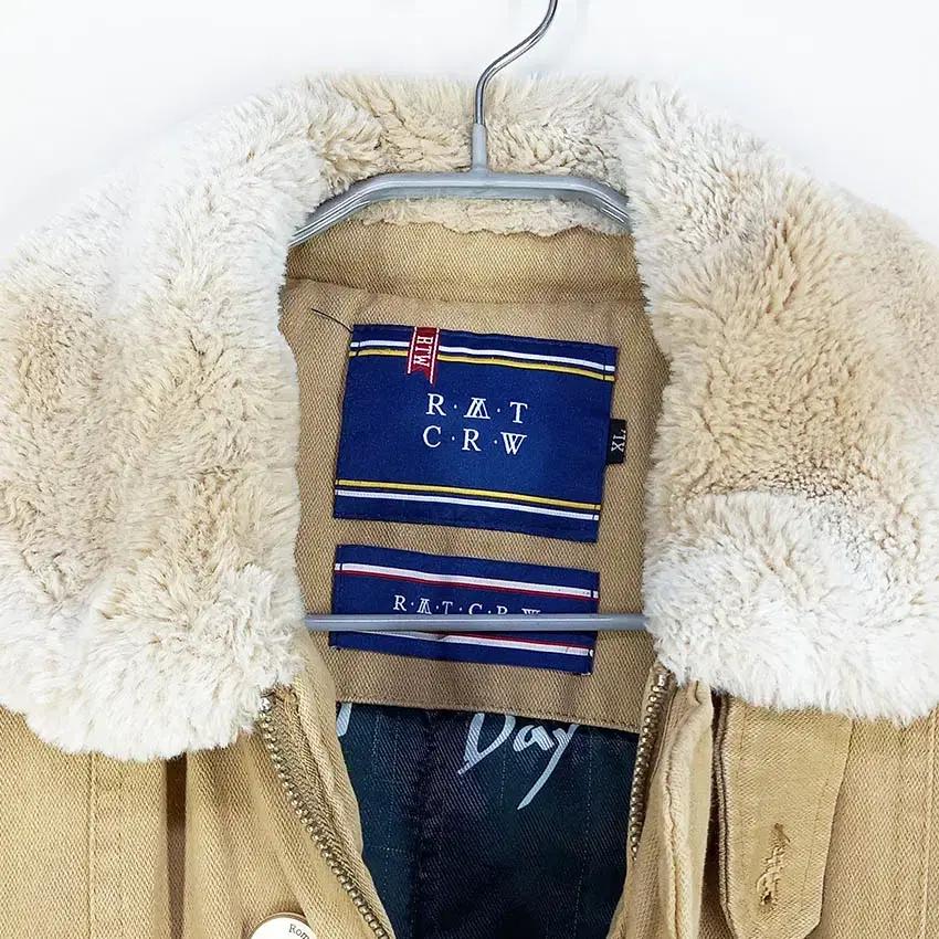RAT CRW 남성 넥퍼 핸드워머 점퍼자켓 베이지XL (HU35085) 7