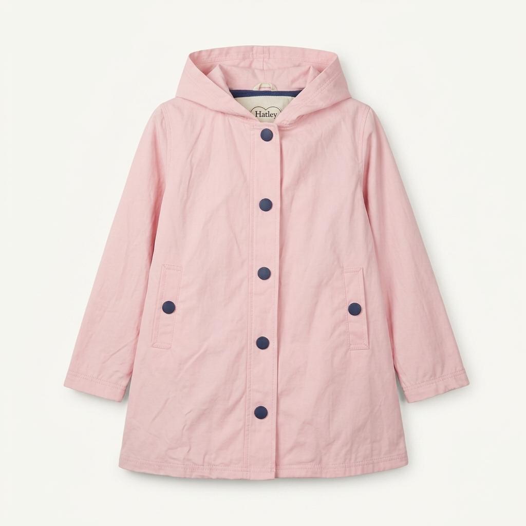 Hatley 아동 우비 타월안감 스플래쉬 자켓 연핑크8 (HU34896) 1