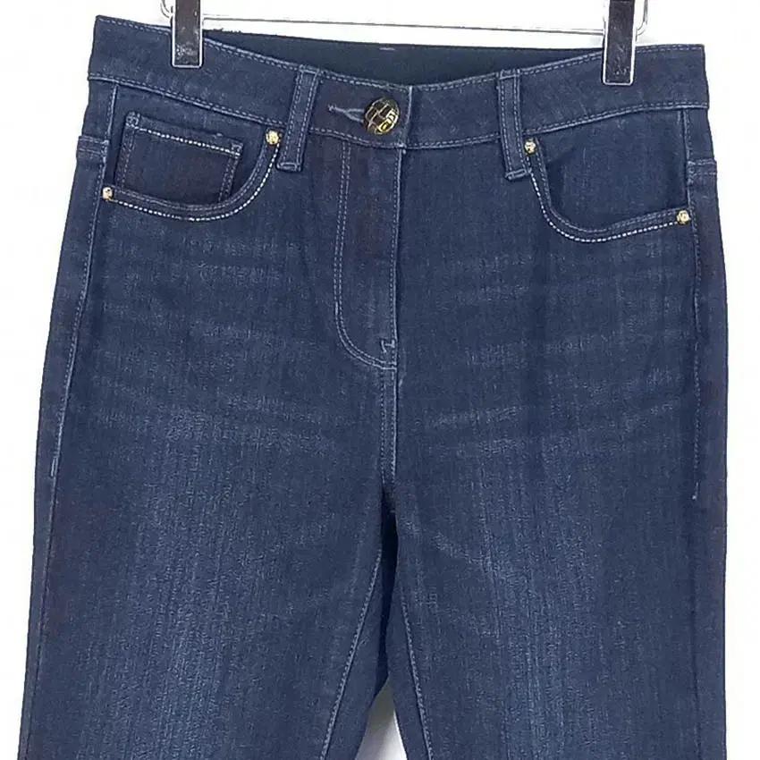 칼라거펠트 여성 약스판 기모데님팬츠 진청27 (HU34872) 4