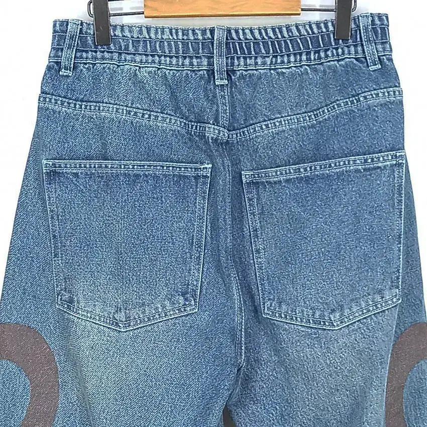 엑스톤즈 남성 프린팅 루즈핏 데님팬츠 중청M (HU34315) 6