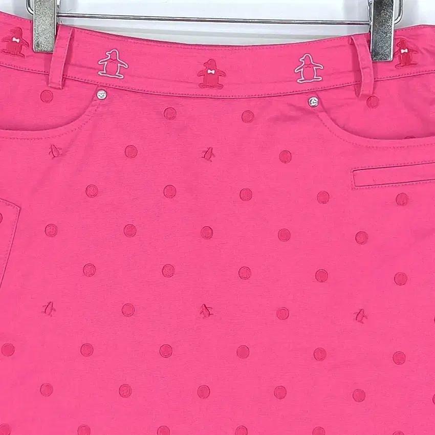 먼싱웨어 여성 스판 도트자수 치마바지 핑크67 (HU34283) 4