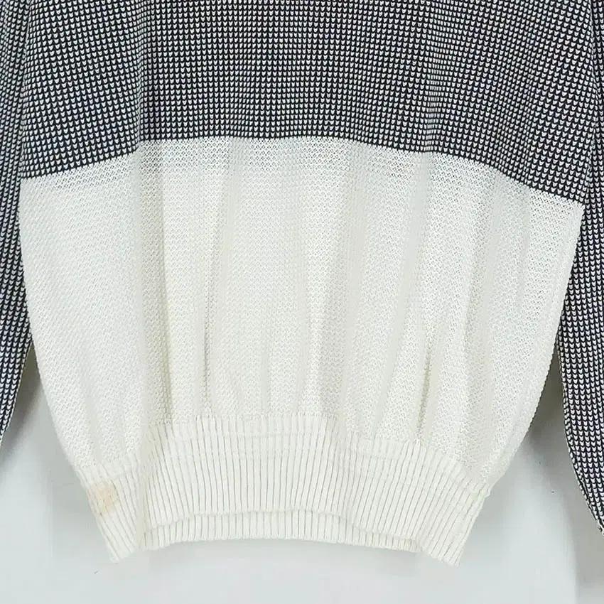코디갤러리 남성 마혼방 패턴 긴팔니트티 챠콜100 (HU34248) 5