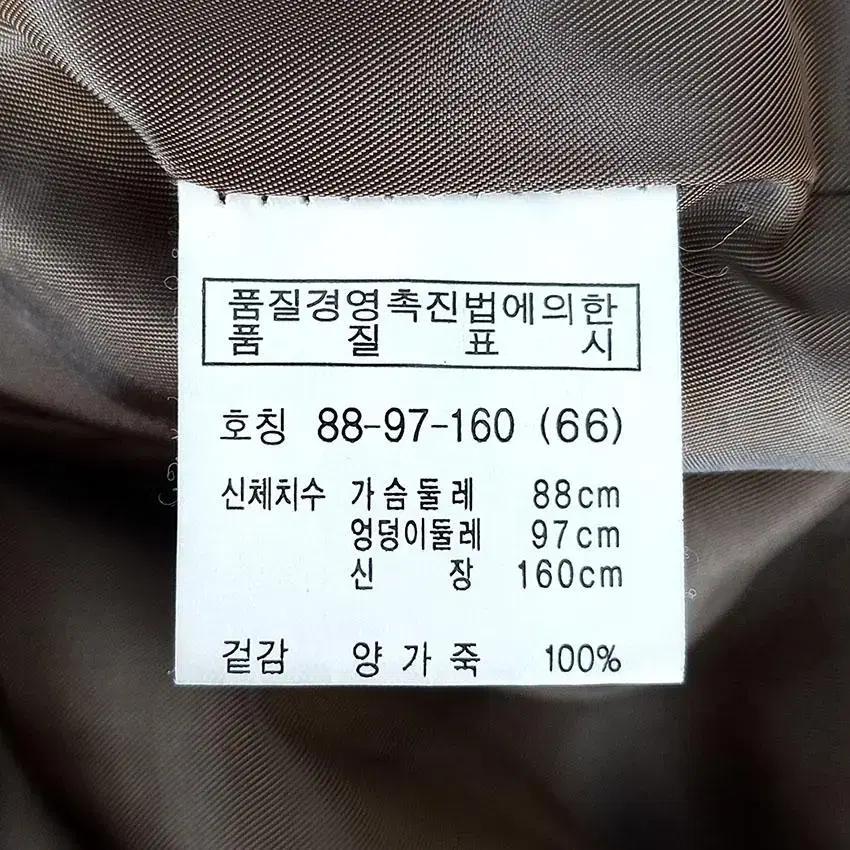 빈티지 여 새틴데코 양가죽 원버튼 유광자켓 블랙 (HU26406) 7
