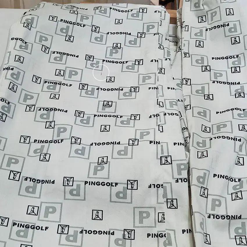핑 여성 로고패턴 춘하 일자핏 팬츠 아이보리 (HU34029) 8