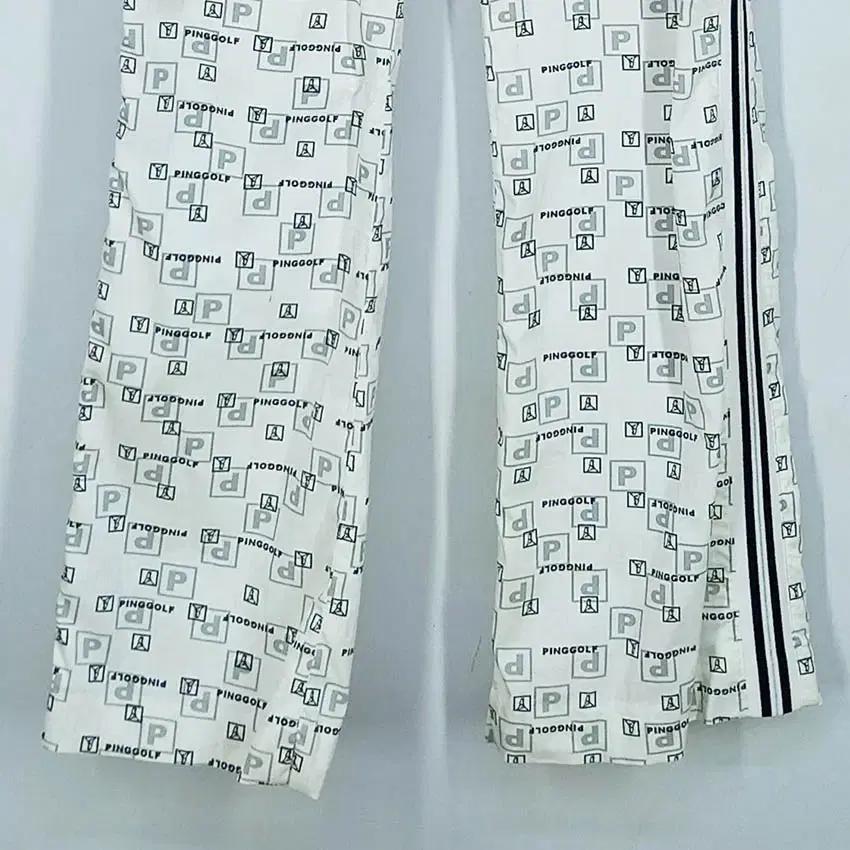 핑 여성 로고패턴 춘하 일자핏 팬츠 아이보리 (HU34029) 5
