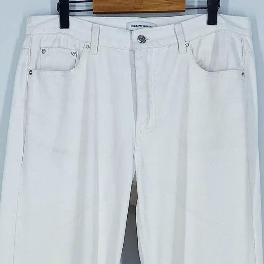 인스턴트데님 남성 일자핏 팬츠 아이보리 (HU33880) 4
