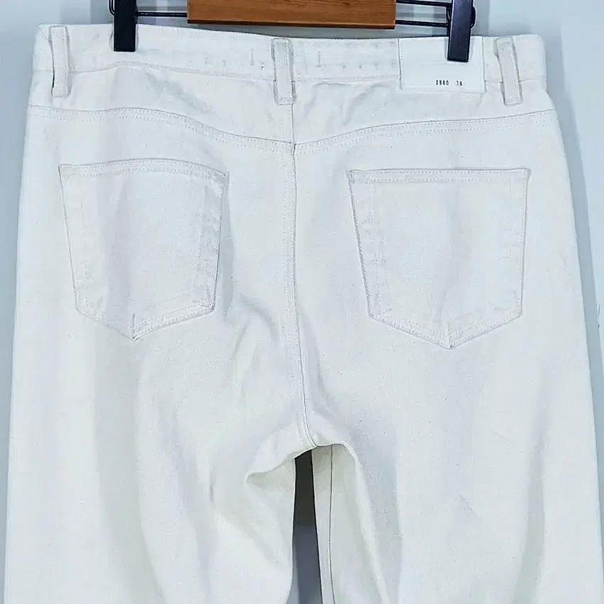 인스턴트데님 남성 일자핏 팬츠 아이보리 (HU33880) 6