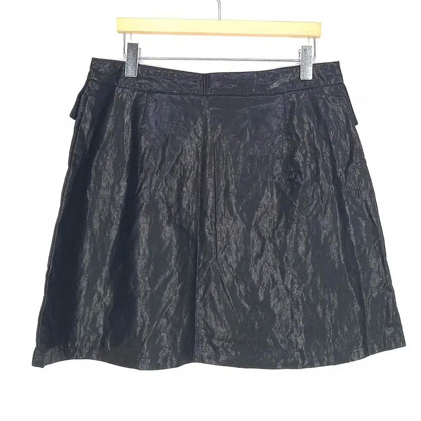 자라 여성 인조가죽 A라인 미니스커트 블랙(HU33851) 3