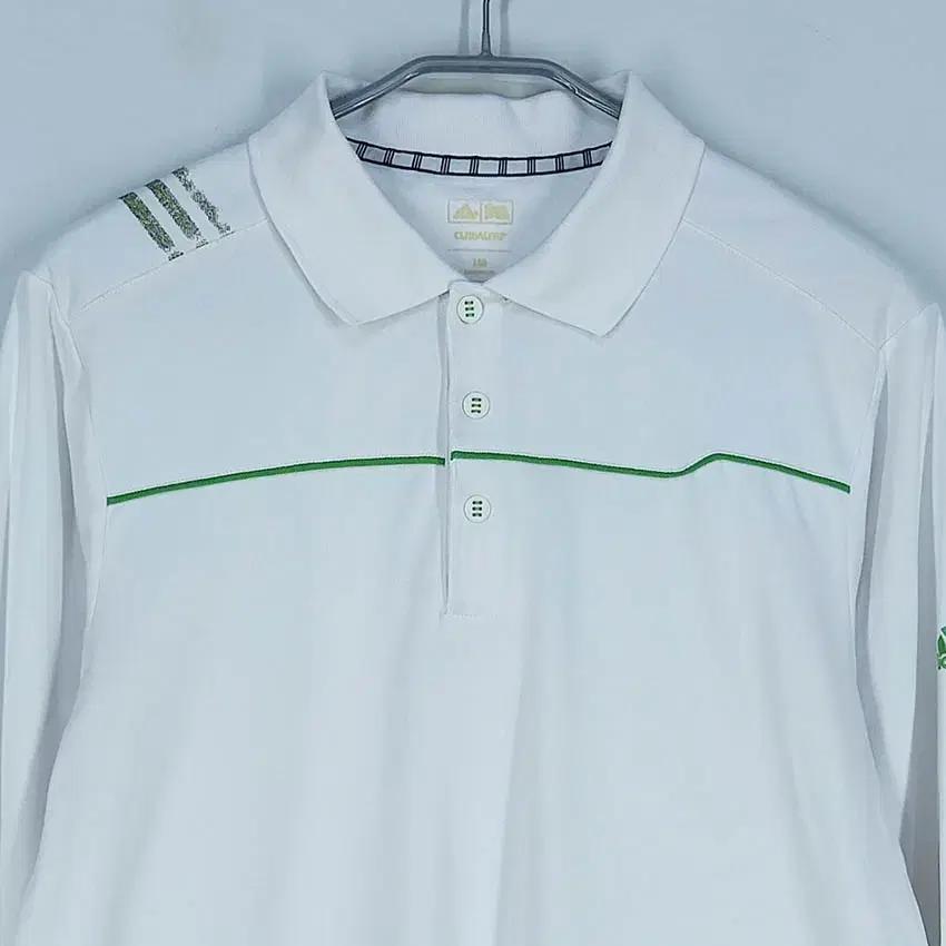 아디다스 남성 소매자수 피케이 긴팔티 화이트105 (HU33824) 4
