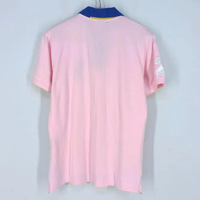폴로랄프로렌 남 커스텀핏 빅로고 카라반팔티 핑크 (HU25094) 3