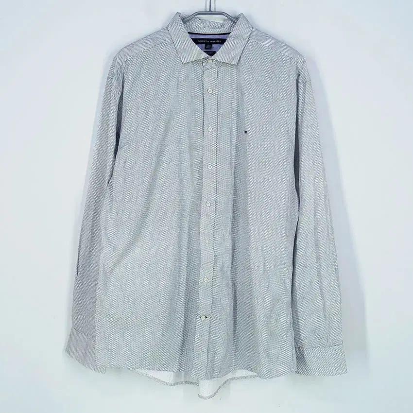 타미힐피거 남성 잔패턴 긴팔셔츠 그레이 (HU33743) 2