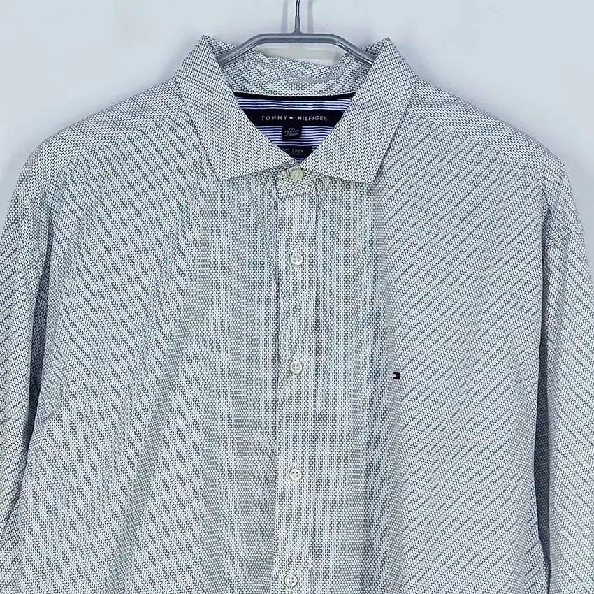 타미힐피거 남성 잔패턴 긴팔셔츠 그레이 (HU33743) 4