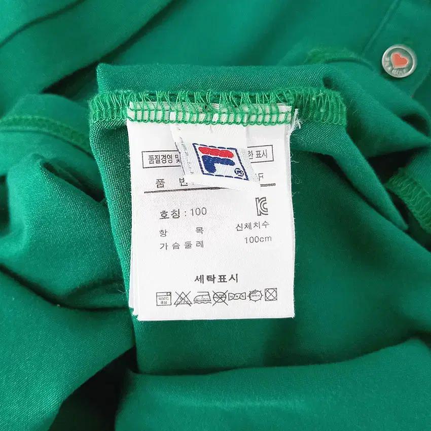 휠라골프 여 로고프린팅 스판 카라반팔티 그린 (HU33720) 8