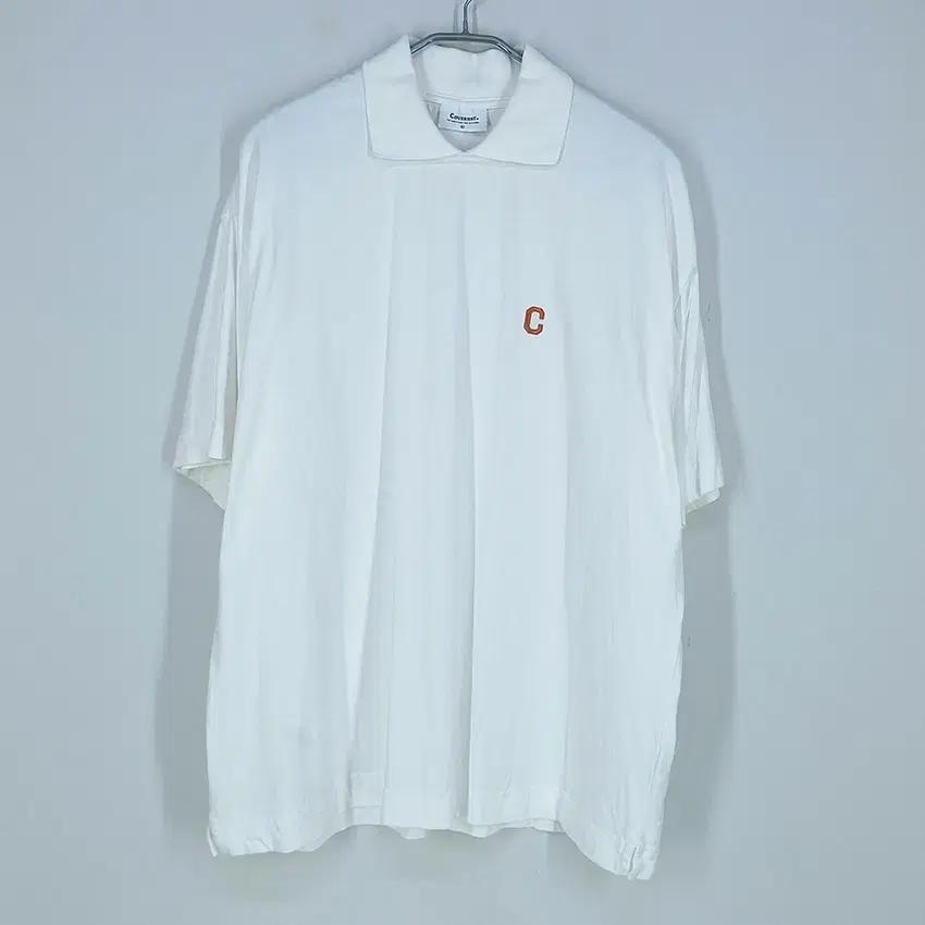 커버낫 남성 로고자수 카라반팔티 화이트XL (HU33628) 2