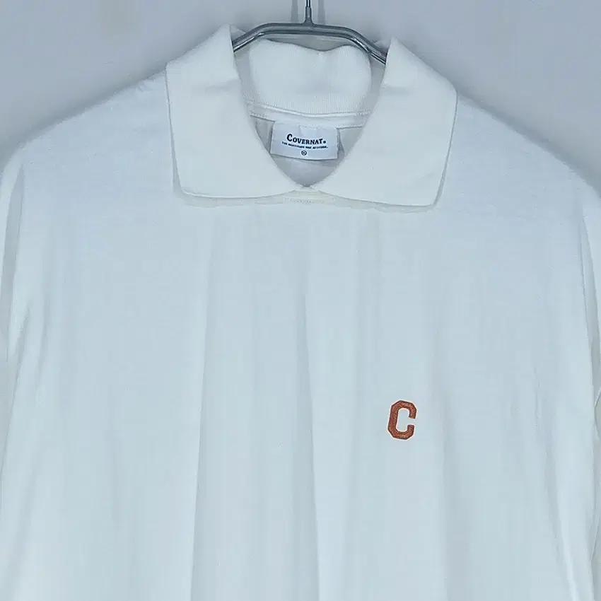 커버낫 남성 로고자수 카라반팔티 화이트XL (HU33628) 4