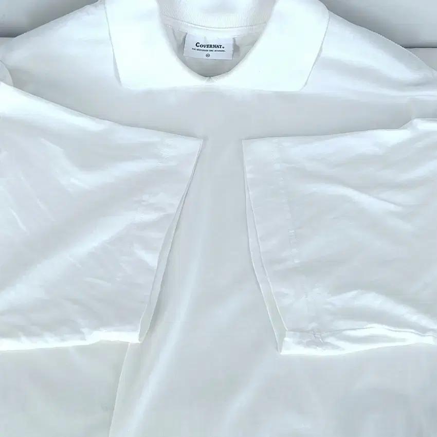 커버낫 남성 로고자수 카라반팔티 화이트XL (HU33628) 6