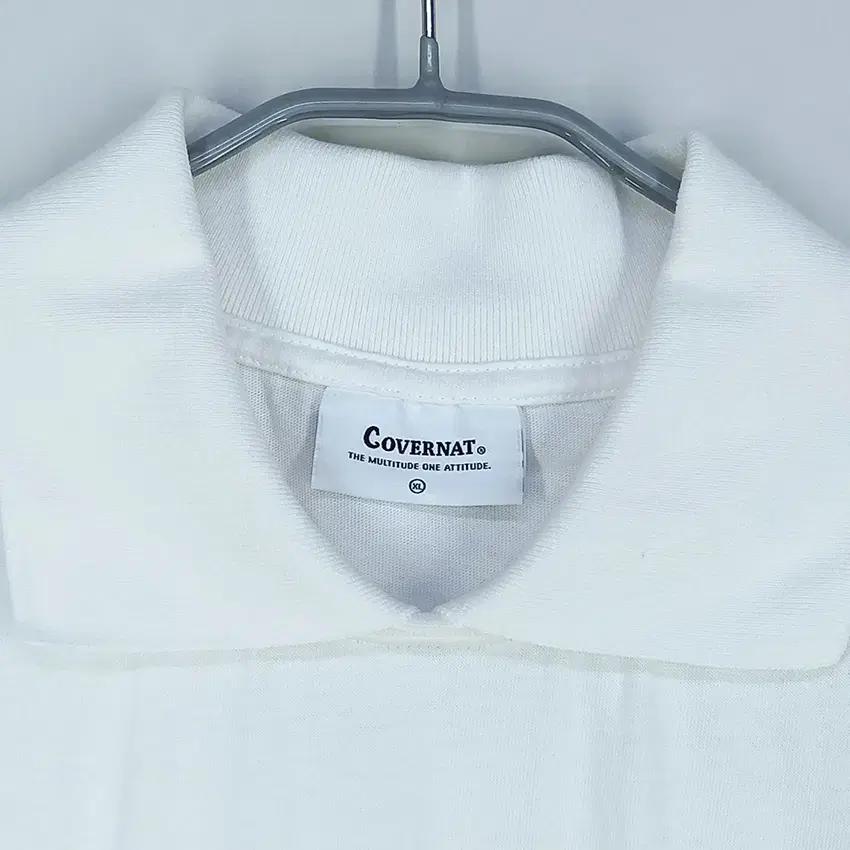 커버낫 남성 로고자수 카라반팔티 화이트XL (HU33628) 7