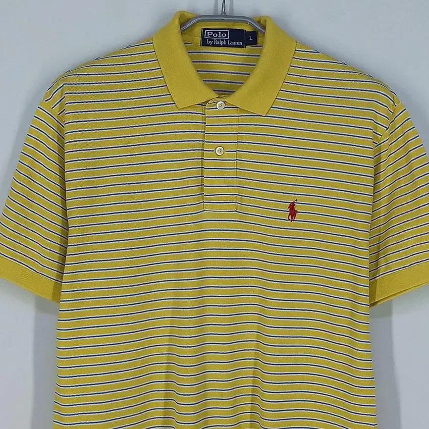 폴로랄프로렌 남 스트라이프 카라반팔탑 옐로우L (HU22368) 4