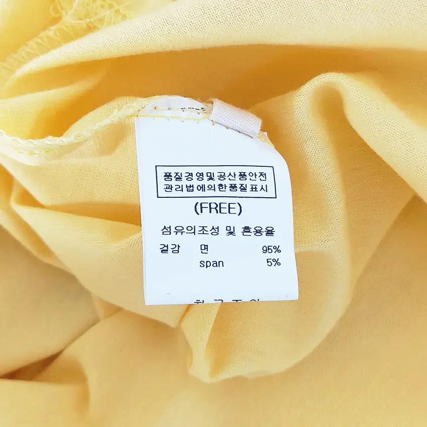 빈티지 여성 진주넥 브로치탈부착 반팔티 옐로F (HU33581) 7