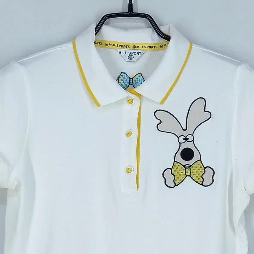 엠유스포츠 여 신축성 카라반팔티 아이보리 (HU33578) 4