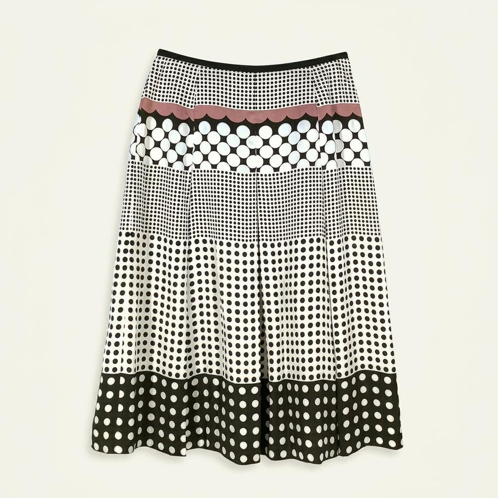 DEE FLAVOR 여 도트 A라인 스커트 베이지 (HU33468) 1