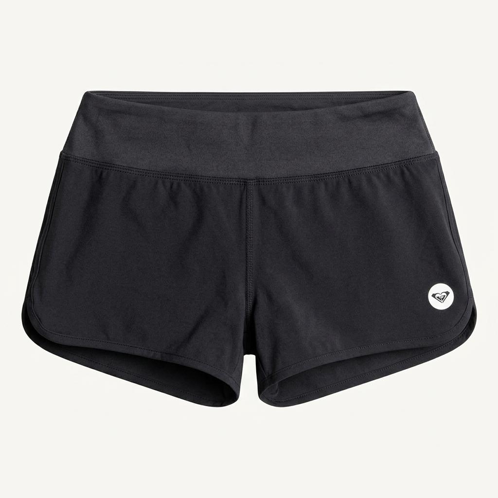 록시 여성 허리밴딩 미니팬츠 블랙 (HU33456) 1