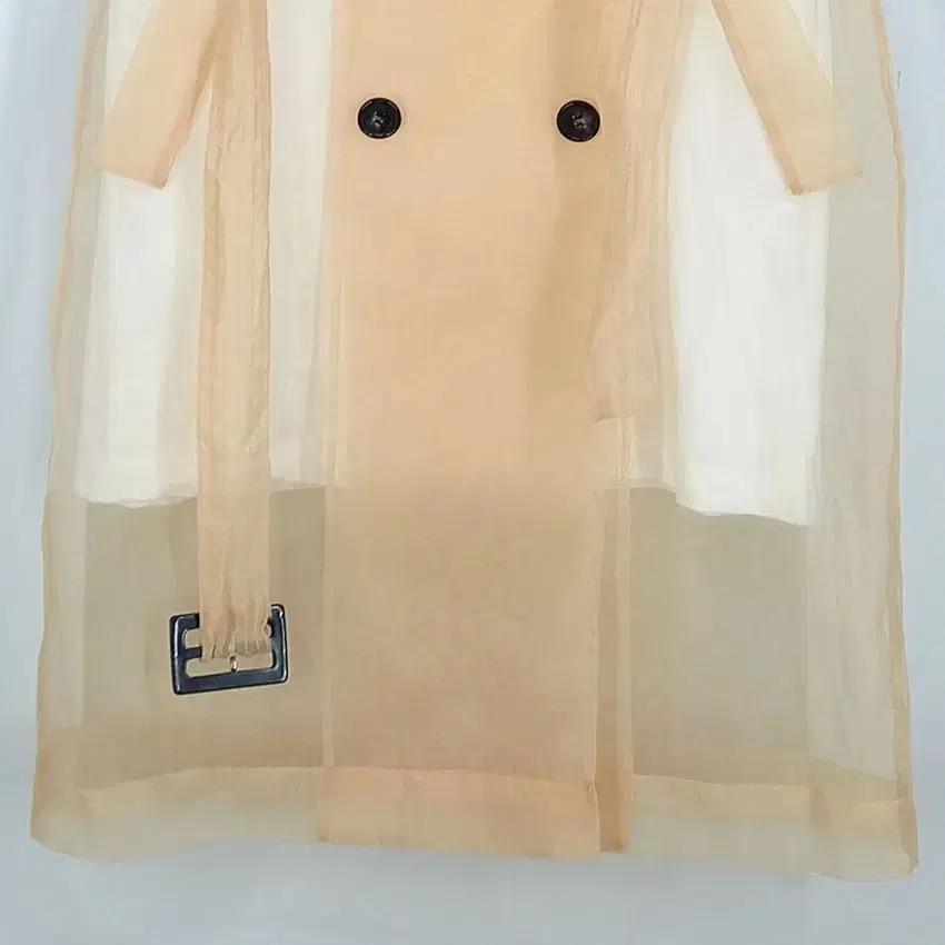 에이메리디움 이중 오간자 벨트 반팔원피스 베이지S (HU33442) 5