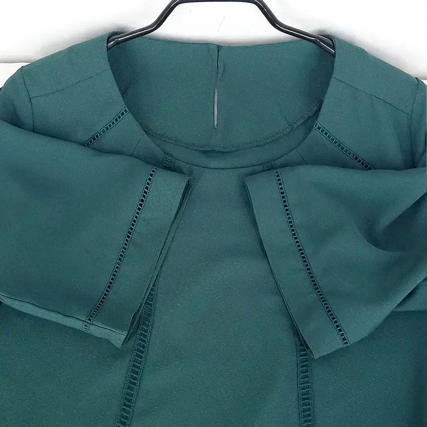 머스트비 여 잔펀칭 라운드넥 반팔블라우스 그린55 (HU33396) 6