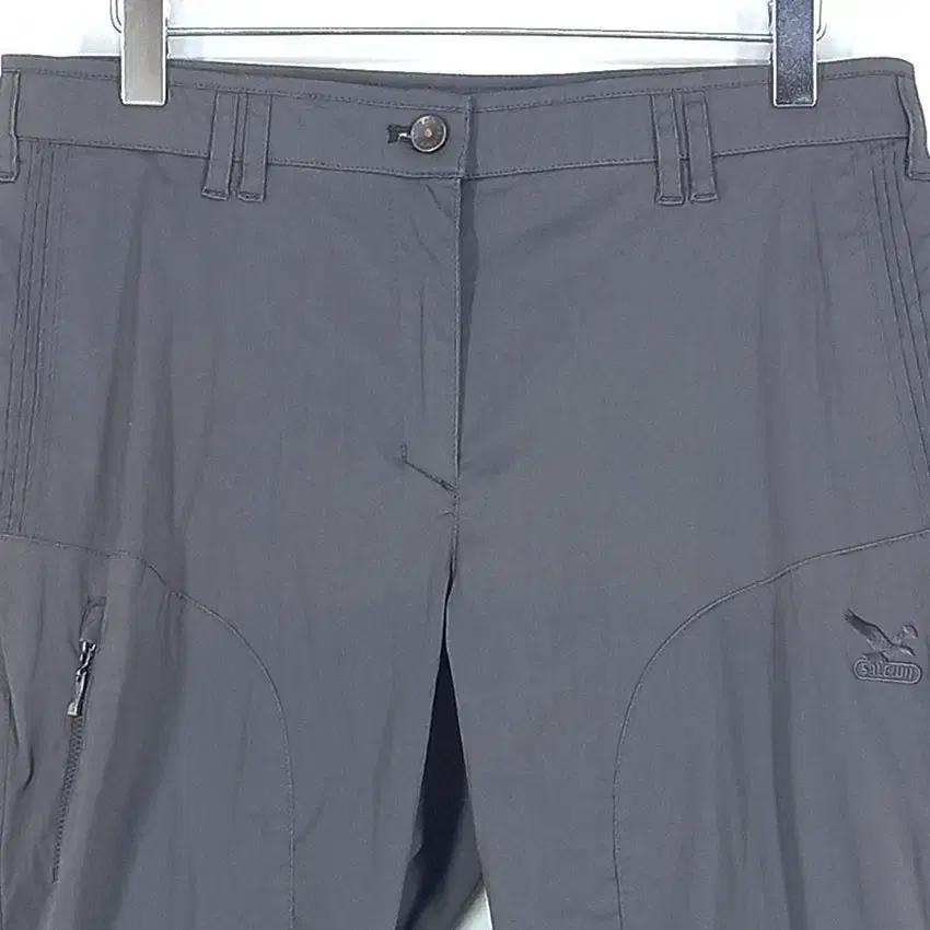 살레와 여성 스판 얇은 7부 기능성팬츠 그레이M (HU33355) 4