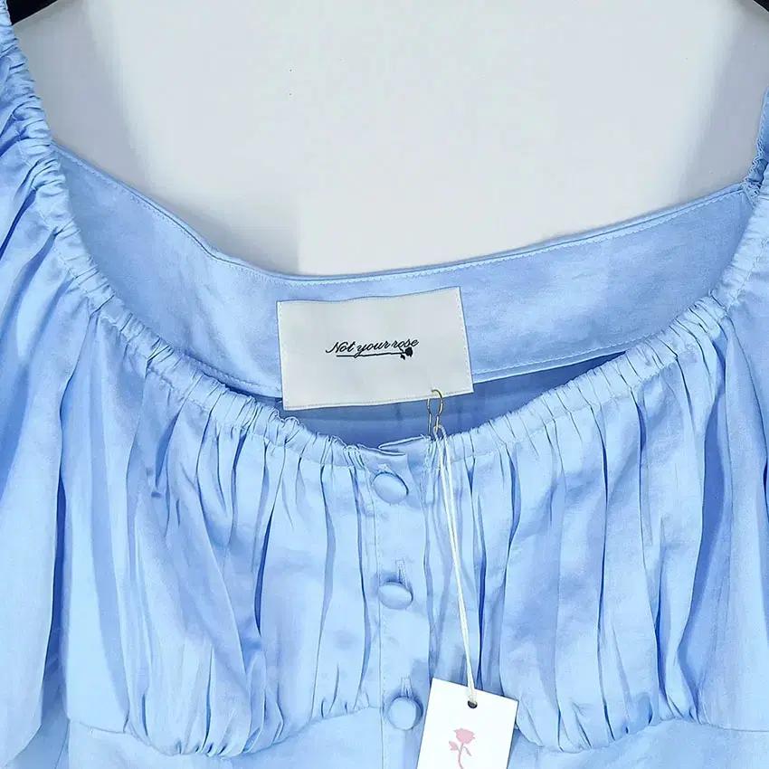 빈티지 여성 넥밴딩 오프숄더 크롭 블라우스 소라 (HU33302) 7