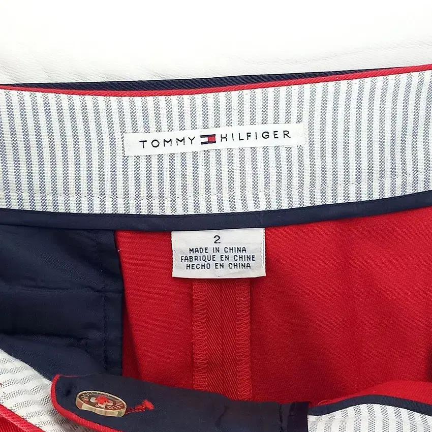 타미힐피거 여 벨트 슬림핏 스커트 레드 (HU33249) 7
