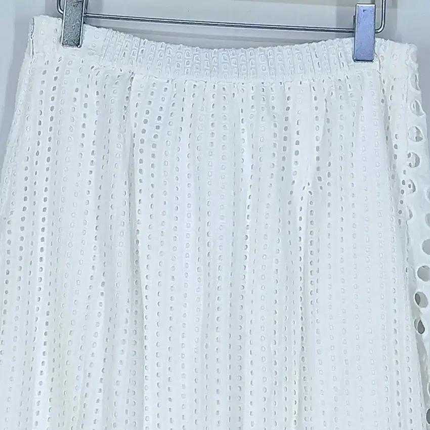 SJ와니 펀칭 앞이중 뒷밴딩 스커트 연아이보리55 (HU33174) 6
