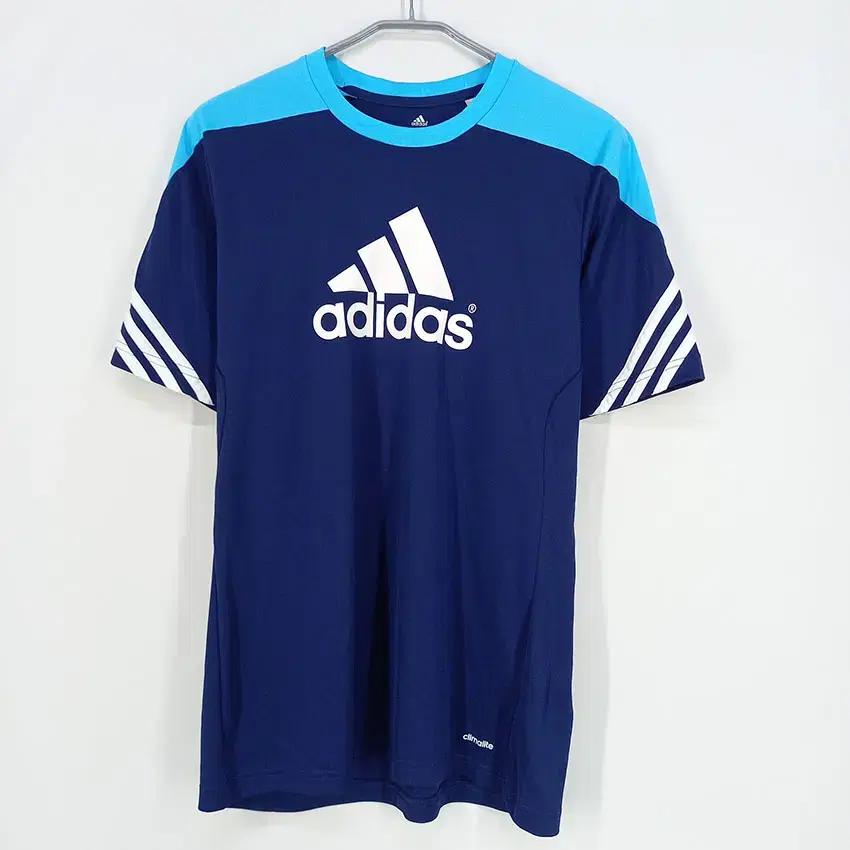 아디다스 남성 숄더배색 스판 라운드반팔티 네이비 (HU14340) 2